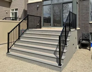 Black Picket Railing on Deck Surface in Ottawa – Ottawa Deck and Rail
