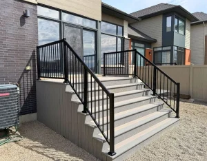 Black Picket Railing on Deck Surface in Ottawa – Ottawa Deck and Rail